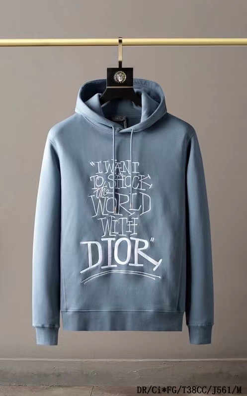 DIOR 新款刺繡整幅畫面圓領連帽長袖