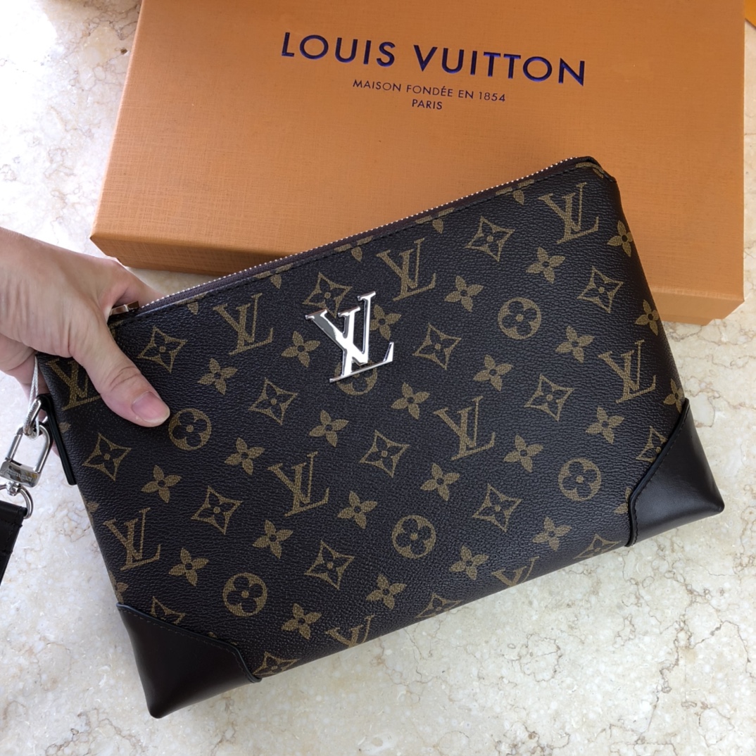 Louis Vuitton 斷貨王專櫃同步老花手拿包