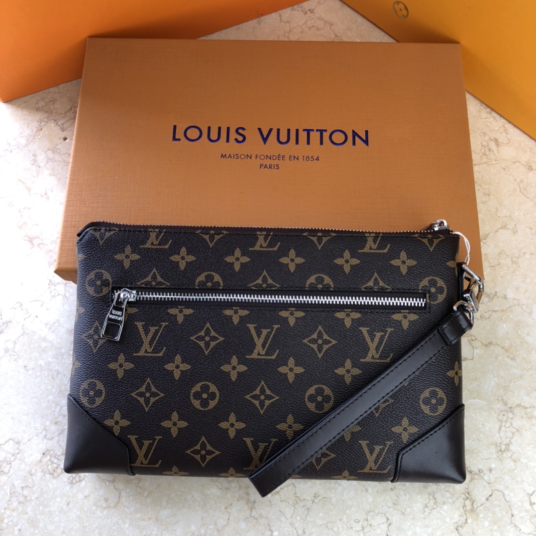 Louis Vuitton 斷貨王專櫃同步老花手拿包