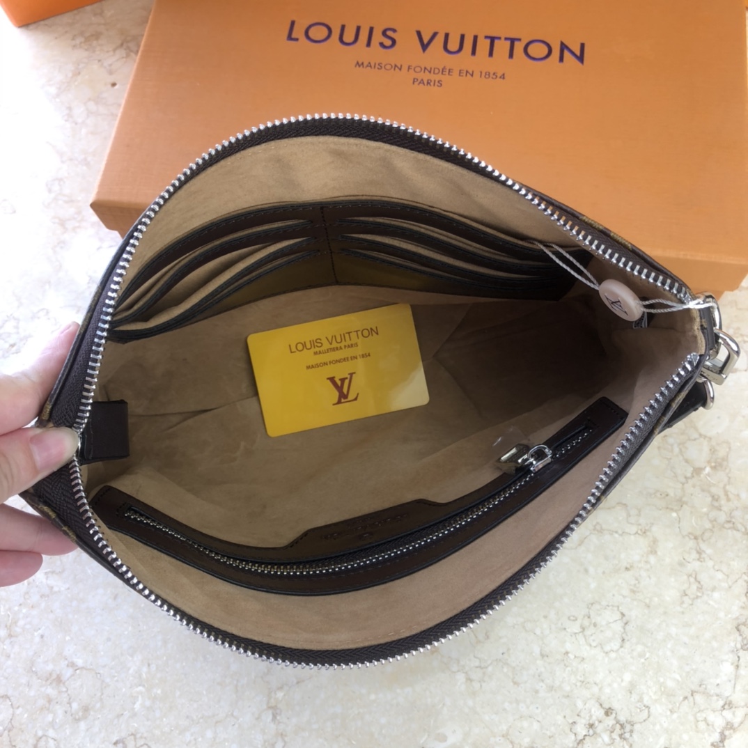 Louis Vuitton 斷貨王專櫃同步老花手拿包