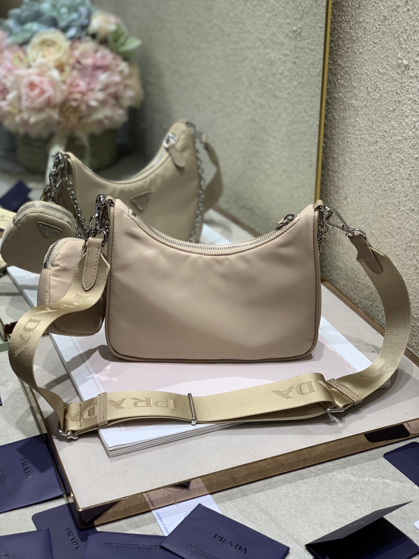 Prada 爆款3in1尼龍手提斜挎包