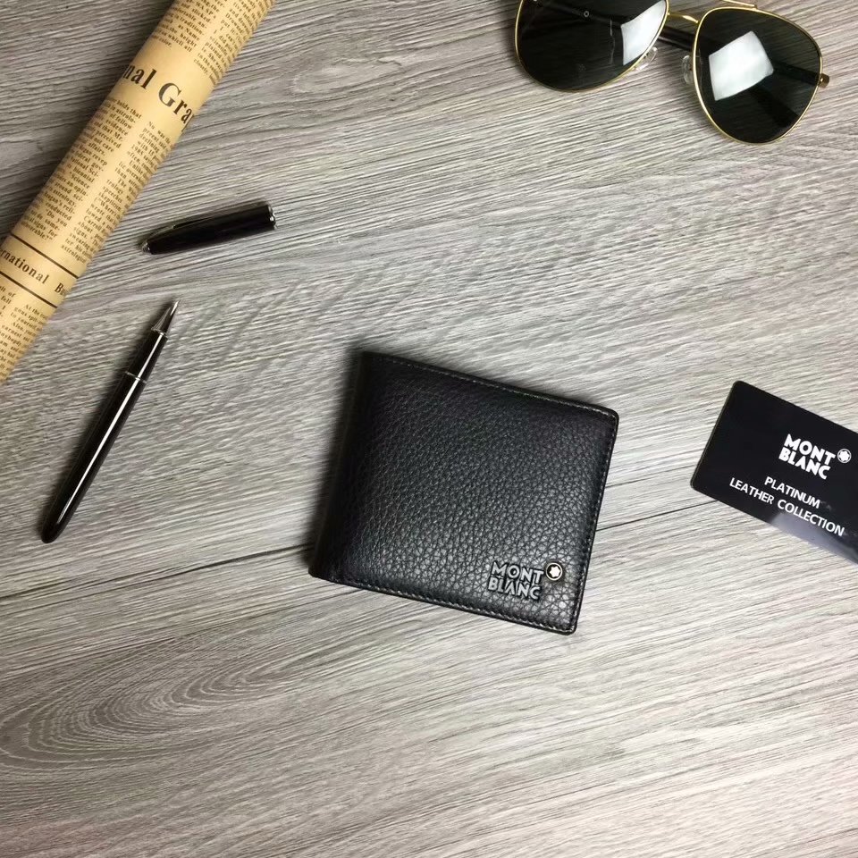 Montblanc 基本款荔枝皮短夾