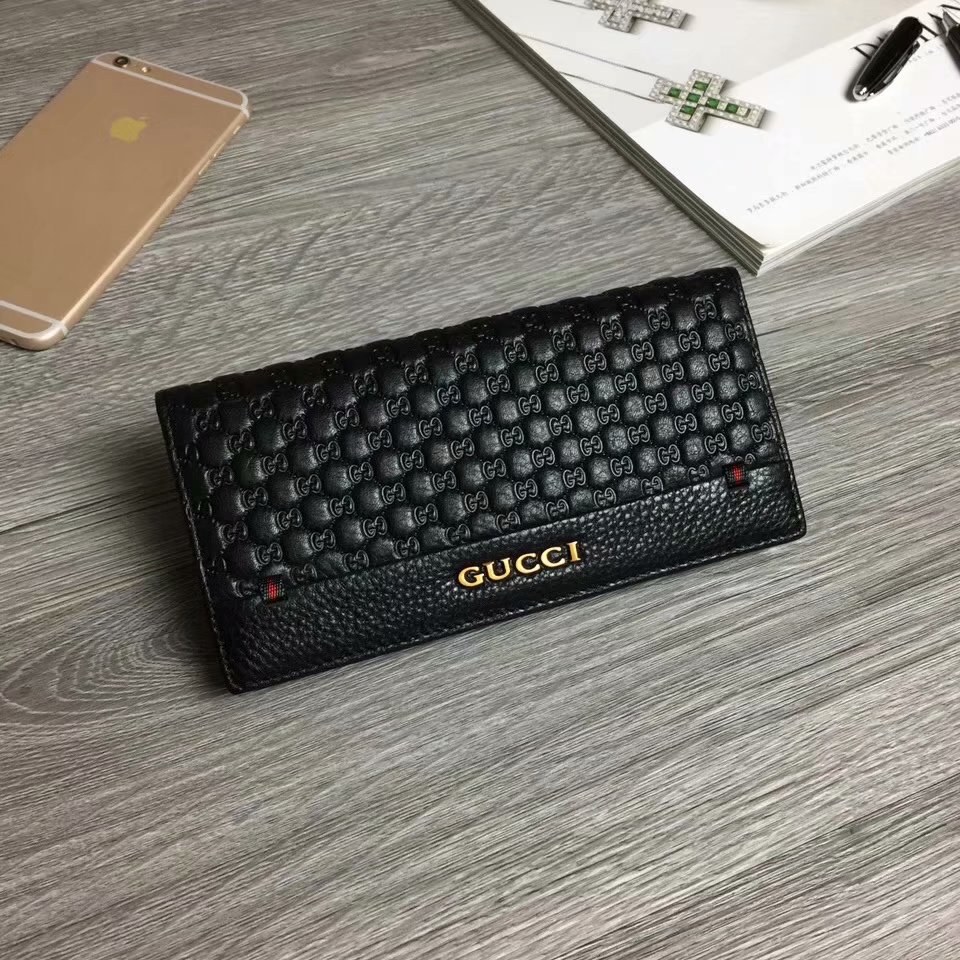 Gucci 滿版壓花小Logo長夾