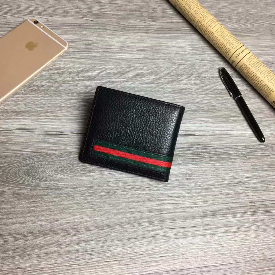 Gucci 經典色帶短夾