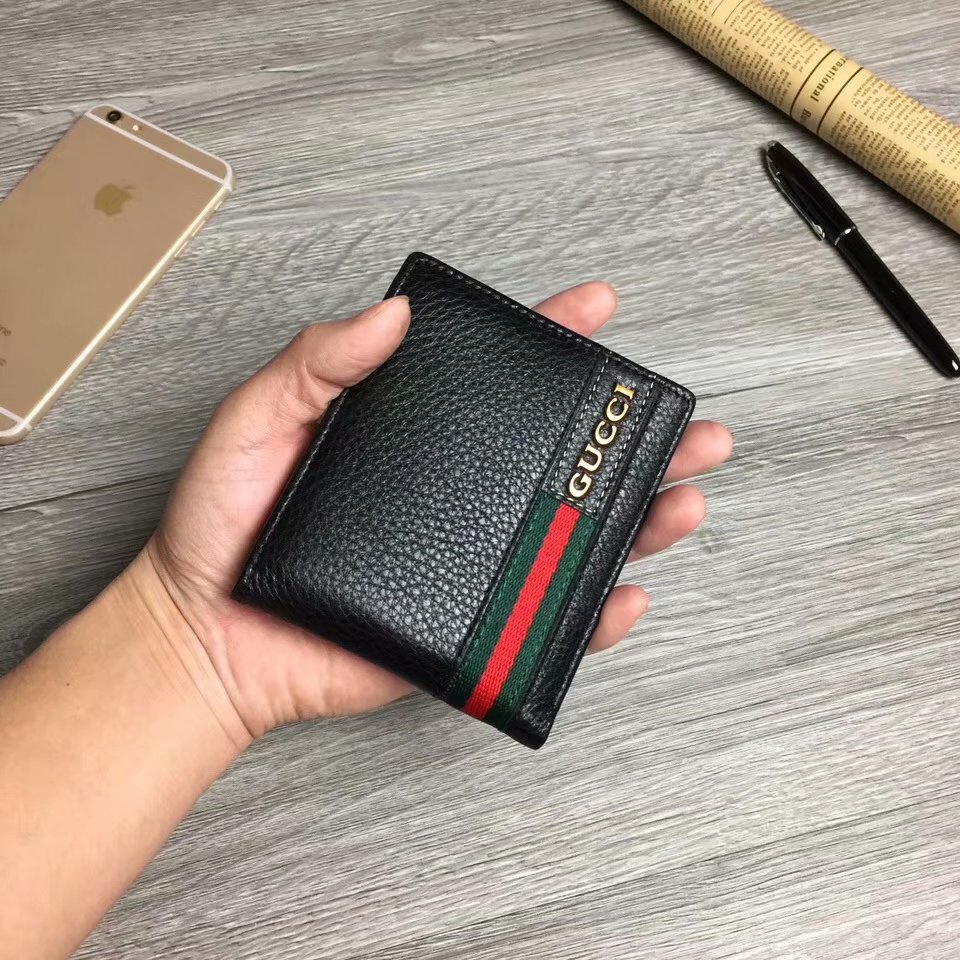 Gucci 經典色帶短夾