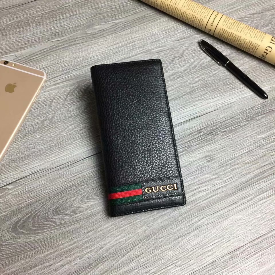 Gucci 經典色帶長夾