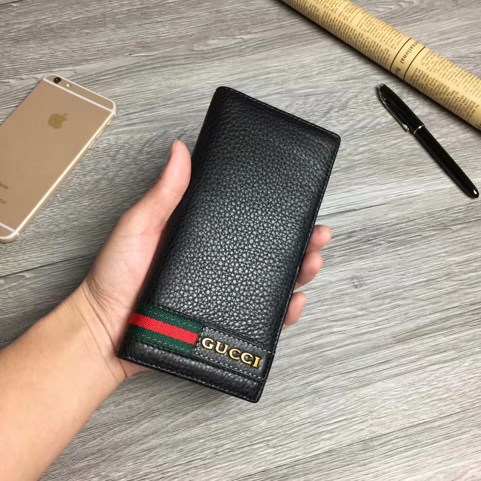 Gucci 經典色帶長夾