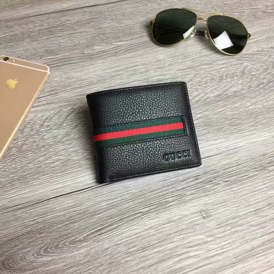 Gucci 經典色帶短夾