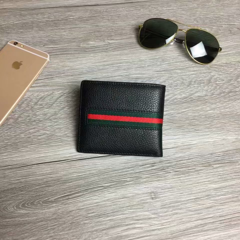 Gucci 經典色帶短夾