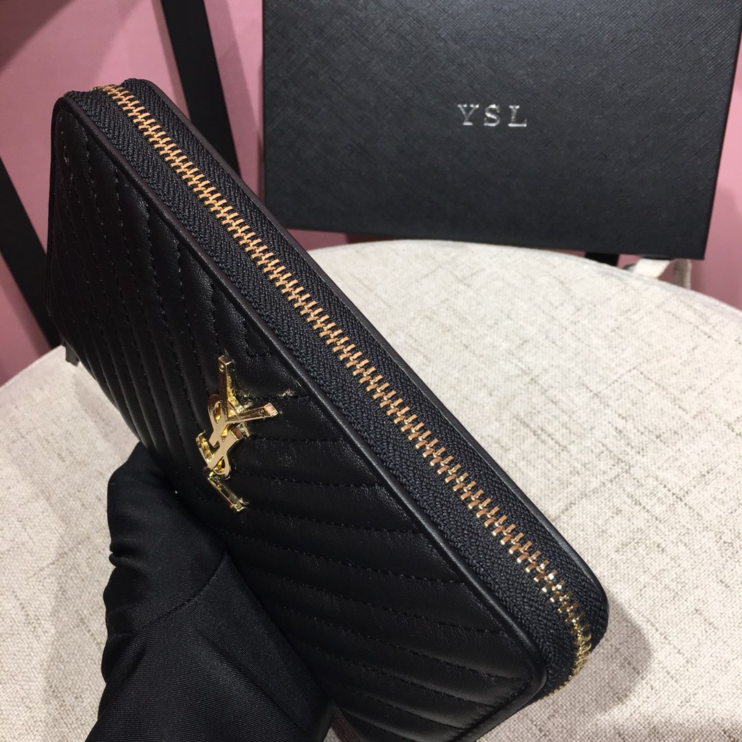 Ysl 超美爆款單拉鍊長夾