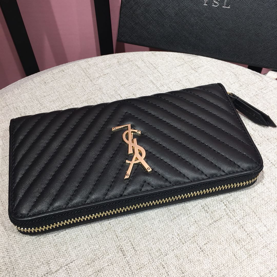 Ysl 超美爆款單拉鍊長夾