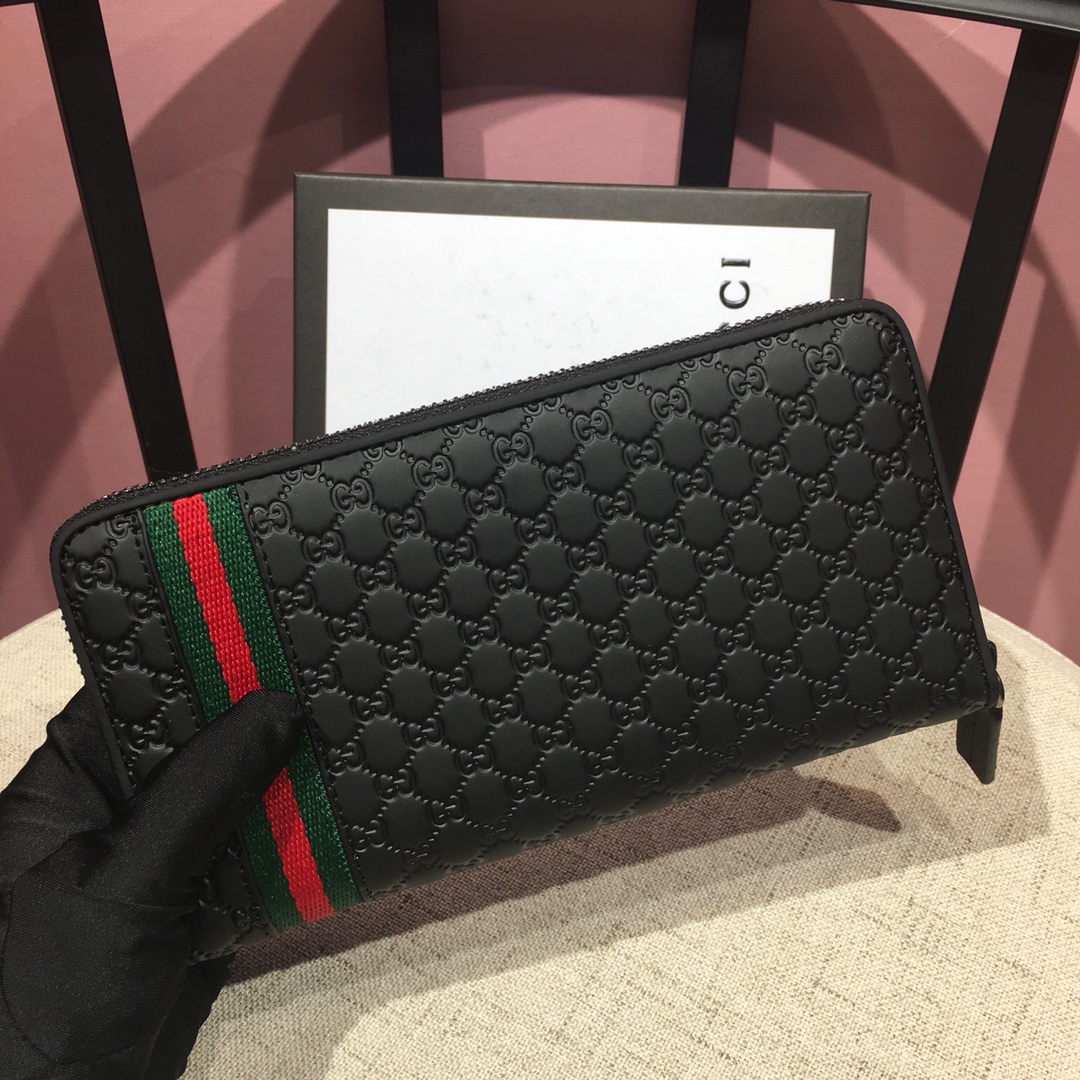 Gucci 霧面質感單拉鍊長夾