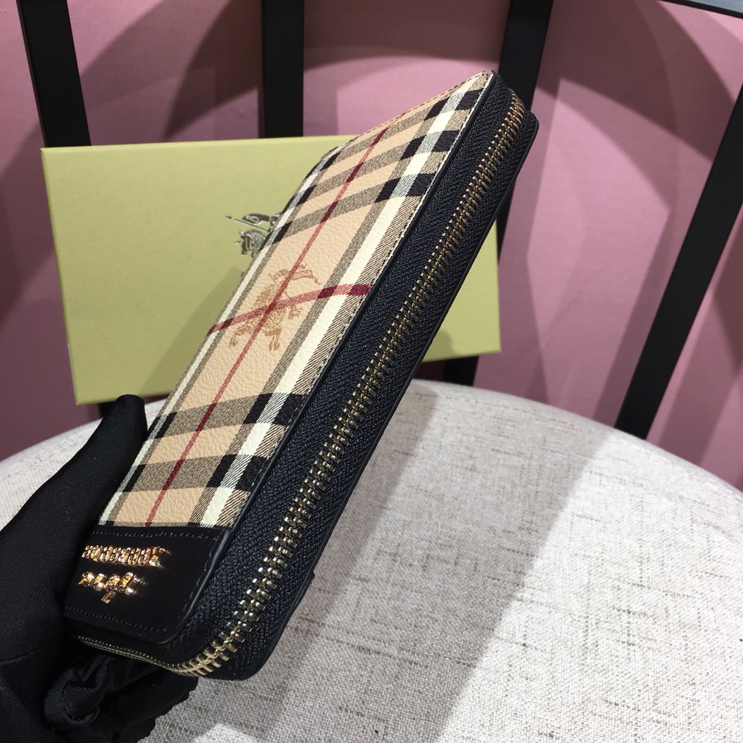 Burberry 經典格紋長夾