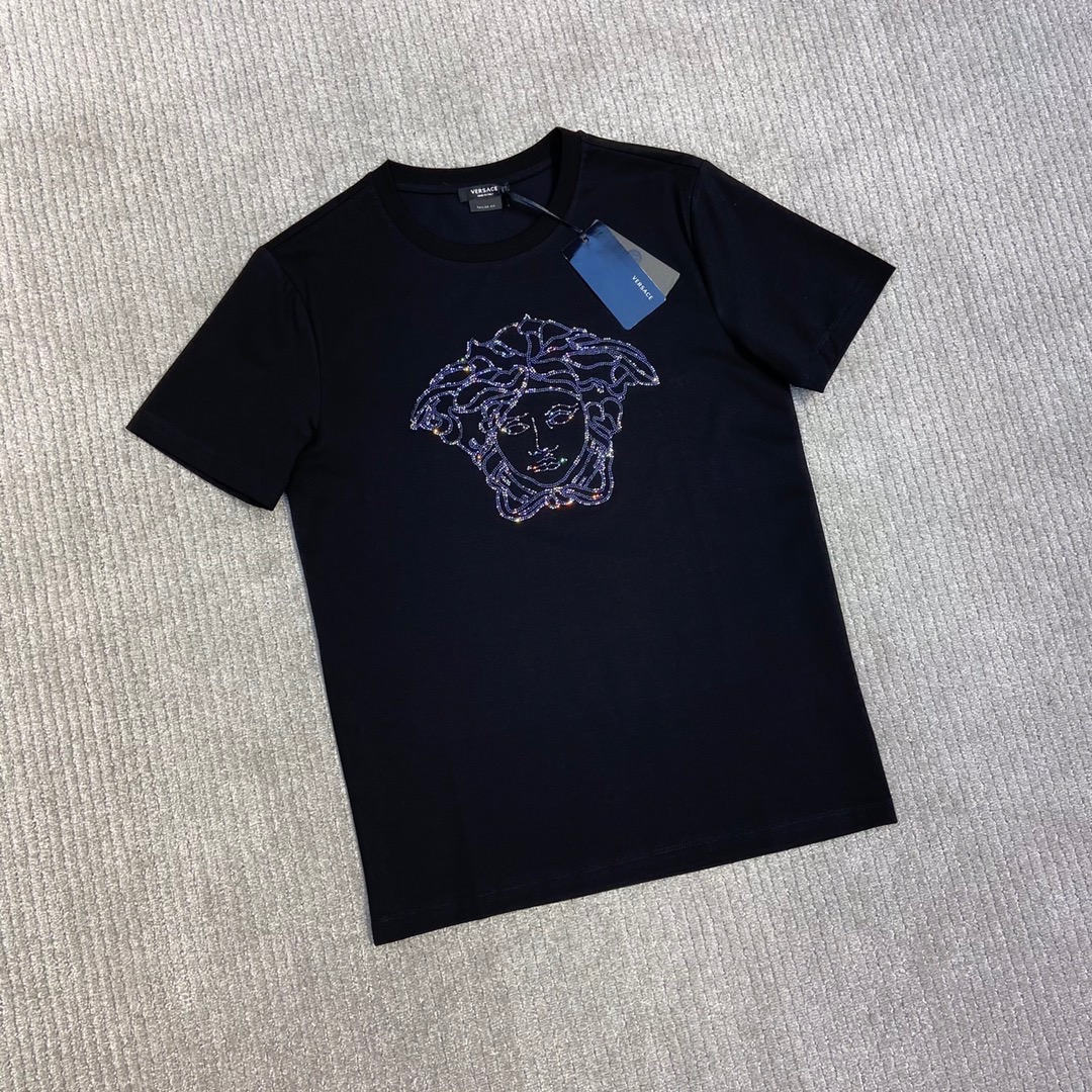 VERSACE 經典LOGO印花圓領短TEE