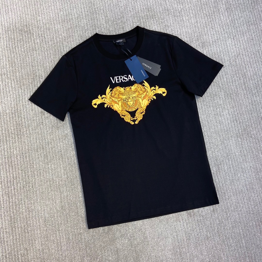 VERSACE 經典LOGO印花圓領短TEE