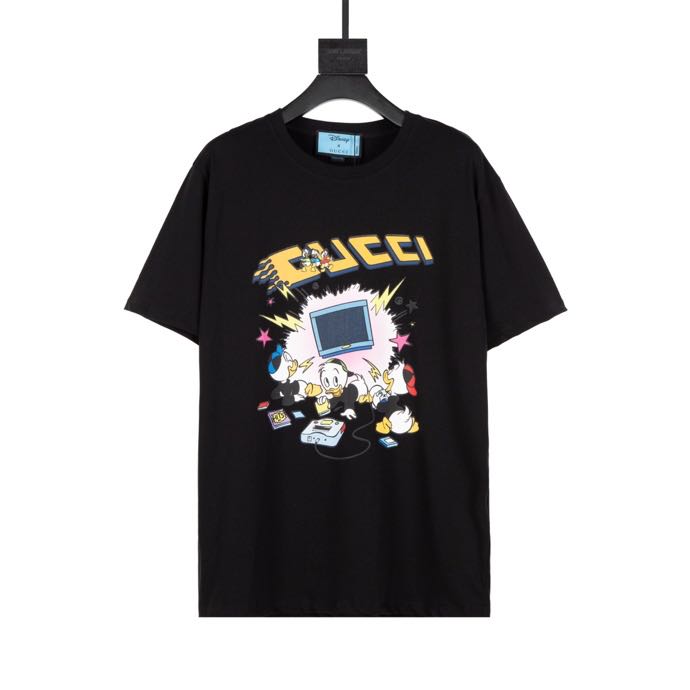 GUCCI 新款休閒時尚印花圓領短TEE