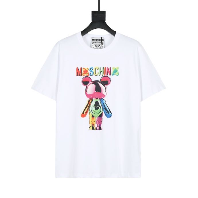 MOSCHINO 新款彩色小熊印花圓領短T